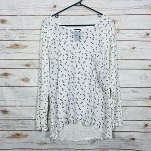 Dolan anthropology women’s high low long sleeve top size L.